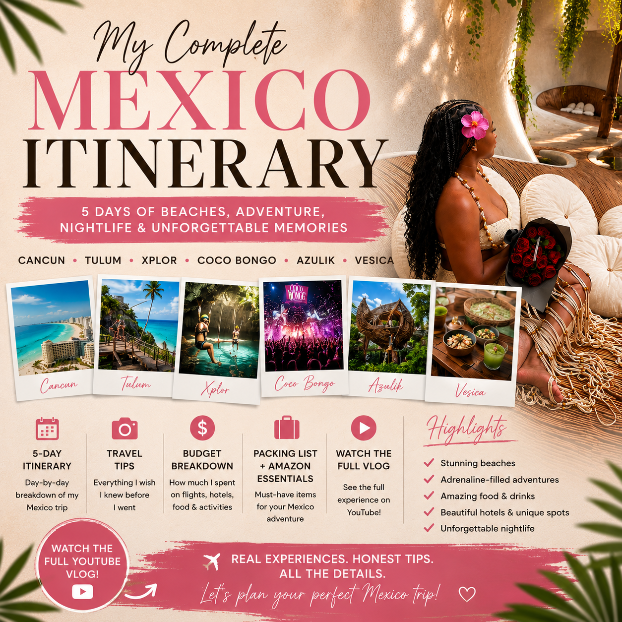 The Ultimate 5 Day Mexico Itinerary (Cancun, Tulum &amp; More) + Travel Tips