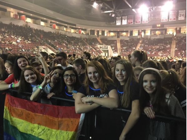 My girls at a concert last year, front row and center...