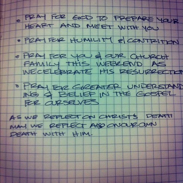 Passion week late night prayers