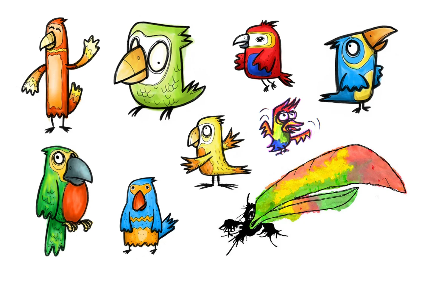 uh...parrots!