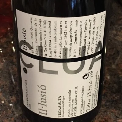 2015 Celler Xavier Clua Terra Alta Il lusió