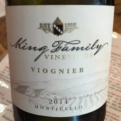 2014 King Family Vineyards Viognier