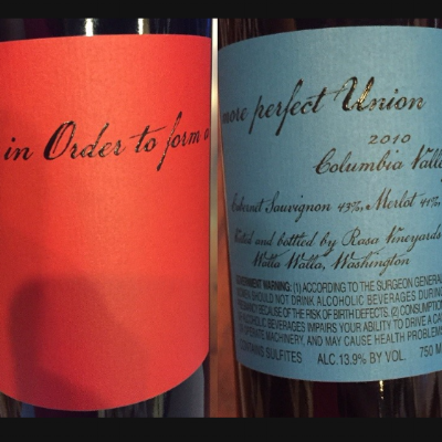 2010 Rasa Vineyards In Order to Form a More Perfect Union