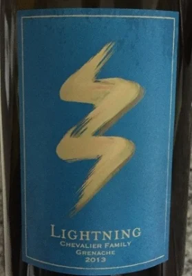 2013 Lightning Wines Chevalier Family Grenache
