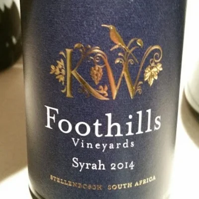 2014 Klein Welmoed Syrah Foothills Vineyards