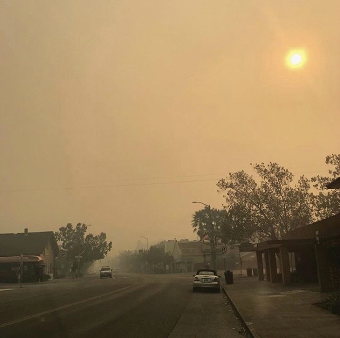 Smoke over Calistoga