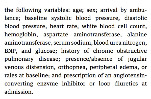 Variables accounted for in the Propensity Analysis by Matsue et. al. (Reference 1).