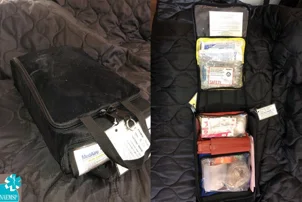Current emergency Medical Kit that meets minimum FAA Part 121 EMK requirements