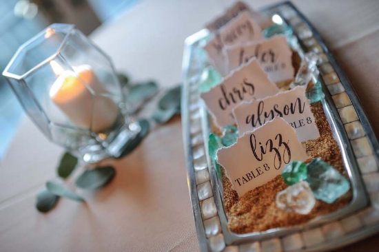 beach table numbers - escort cards