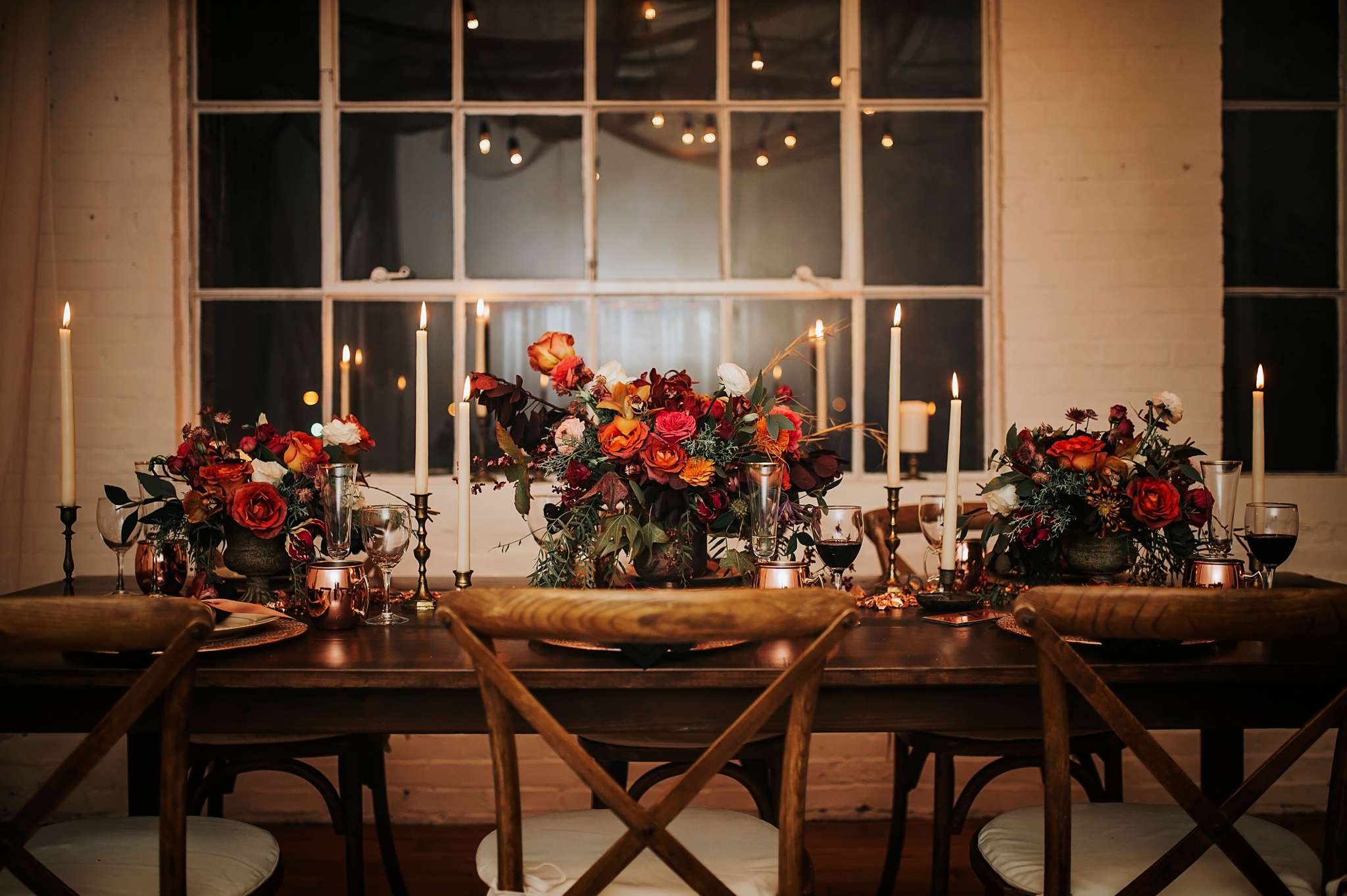 Cooper, industrial, wooded, brass vibes! Moody and Ethereal - Pearl Weddings & Events