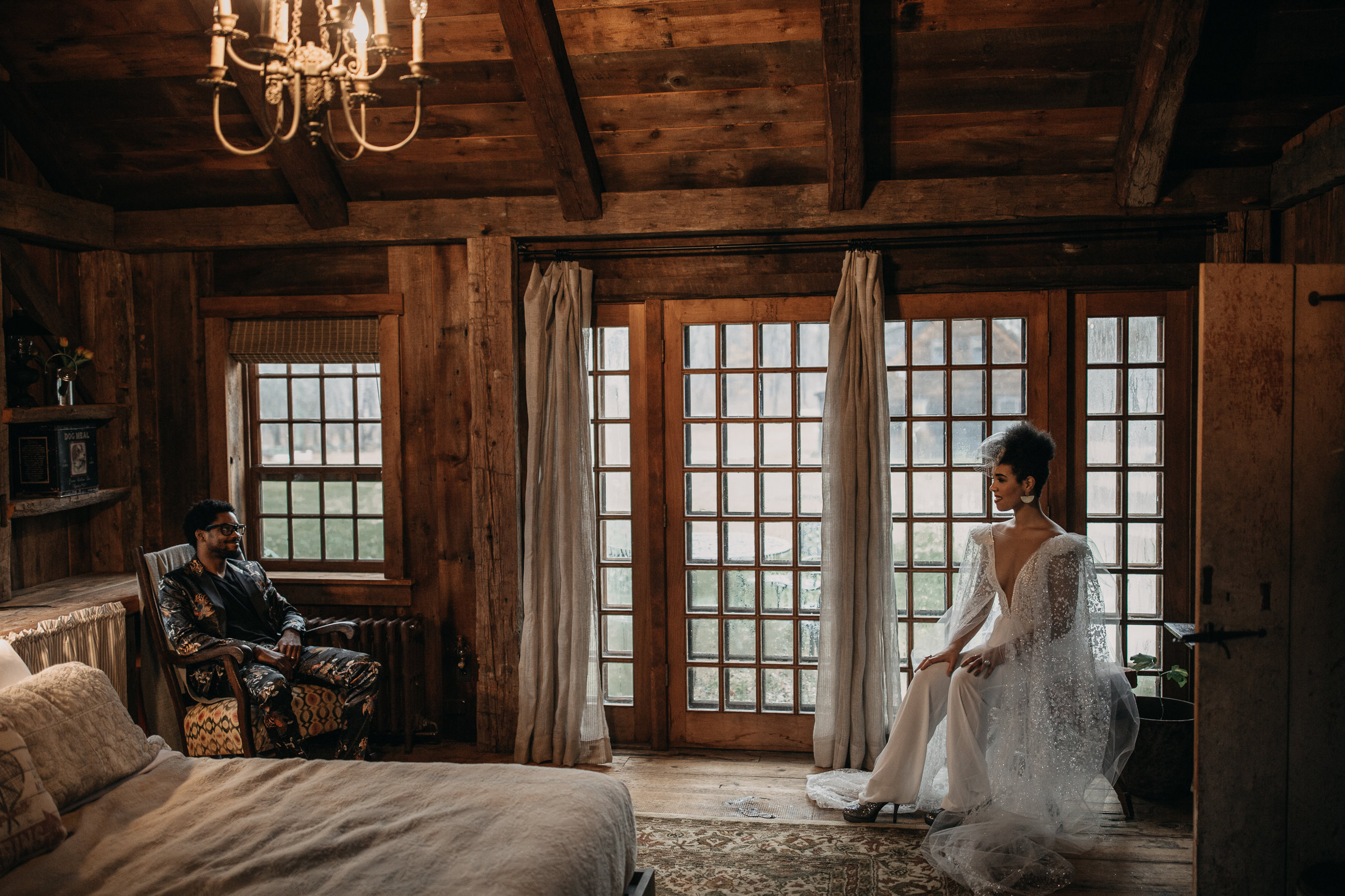 B & B fashionable Elopement in January - Pearl Weddings & Events