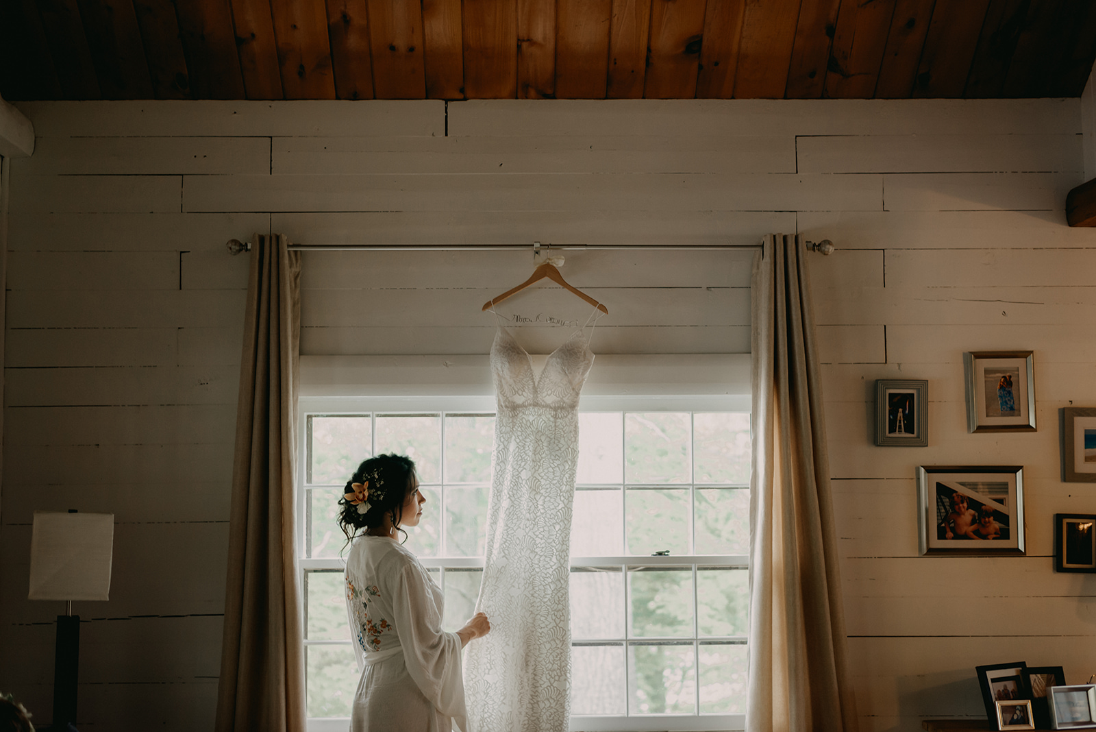 Bride with her gown on her wedding day! - Pearl Weddings & Events