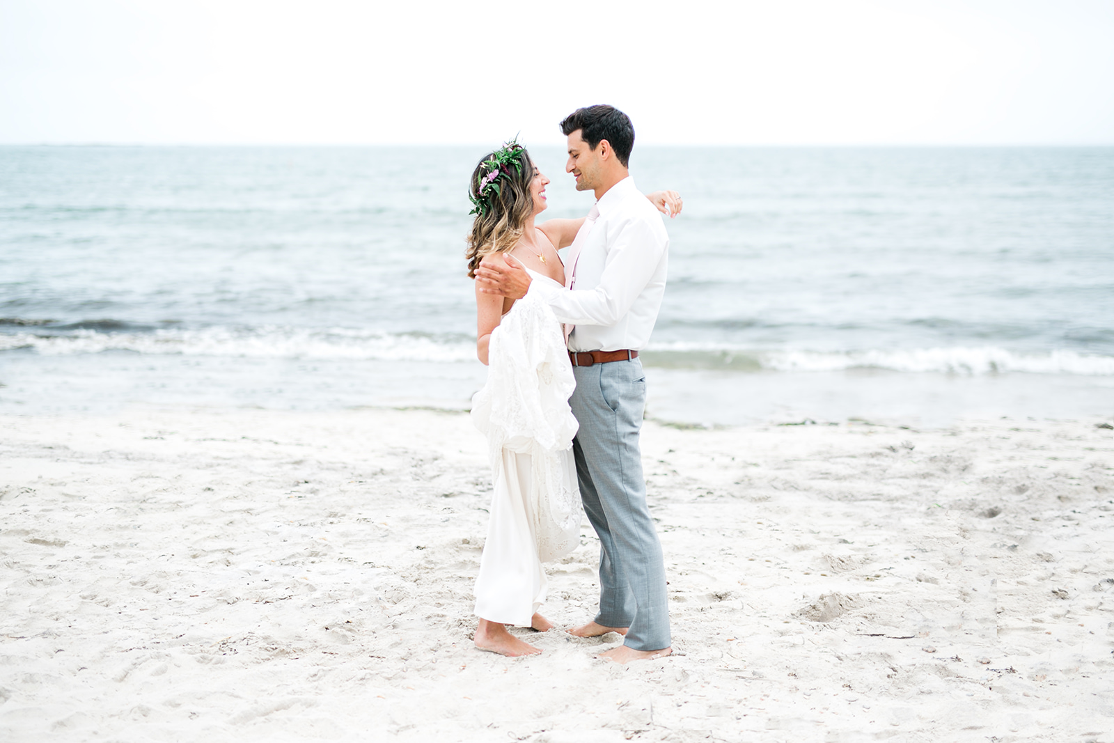 First look by the ocean - Pearl Weddings & Events