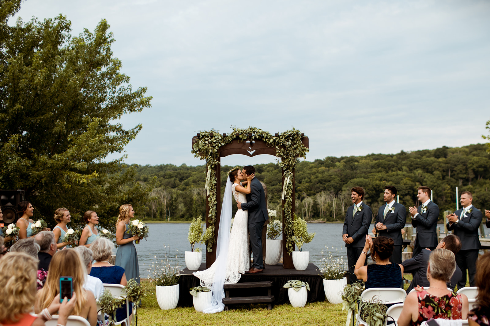 Outdoor Tented Backyard Wedding at Private Residence in Chester, CT | Sommar & Ben
