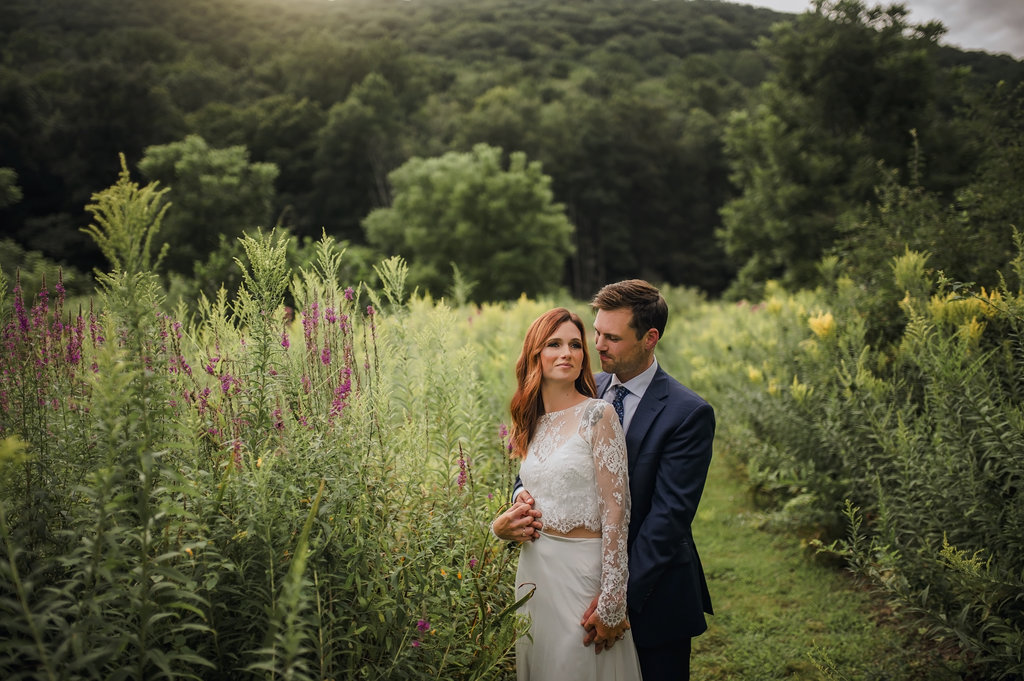 First look in a field at the Nature Preserve - Pearl Weddings & Events