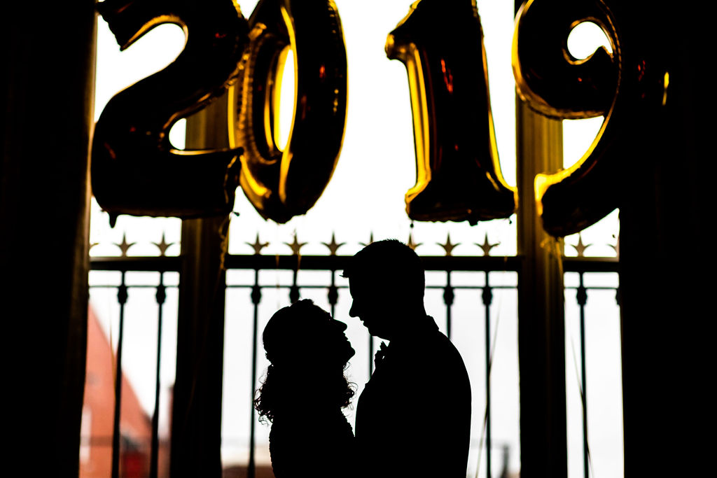 2019 New Years Eve Balloons for Allison & Brian's wedding -Pearl Weddings & Events