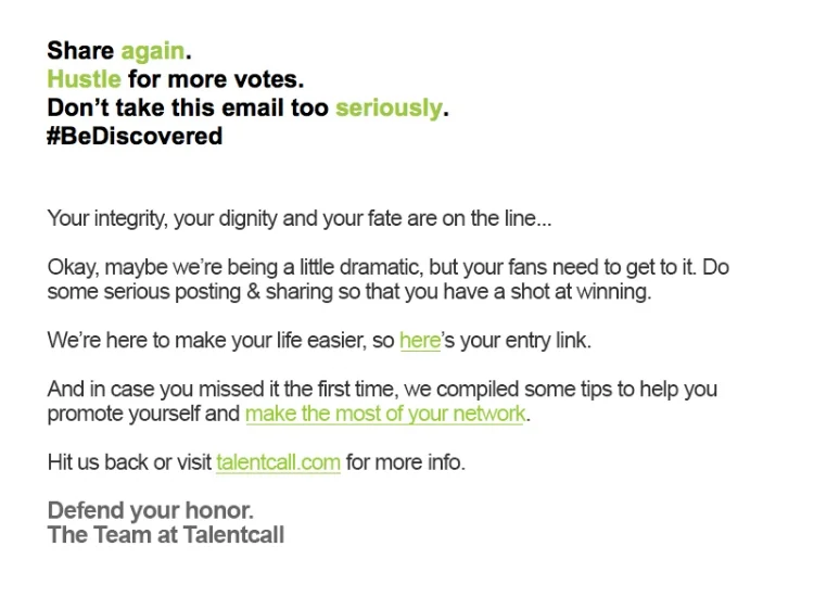 copy, marketing emails