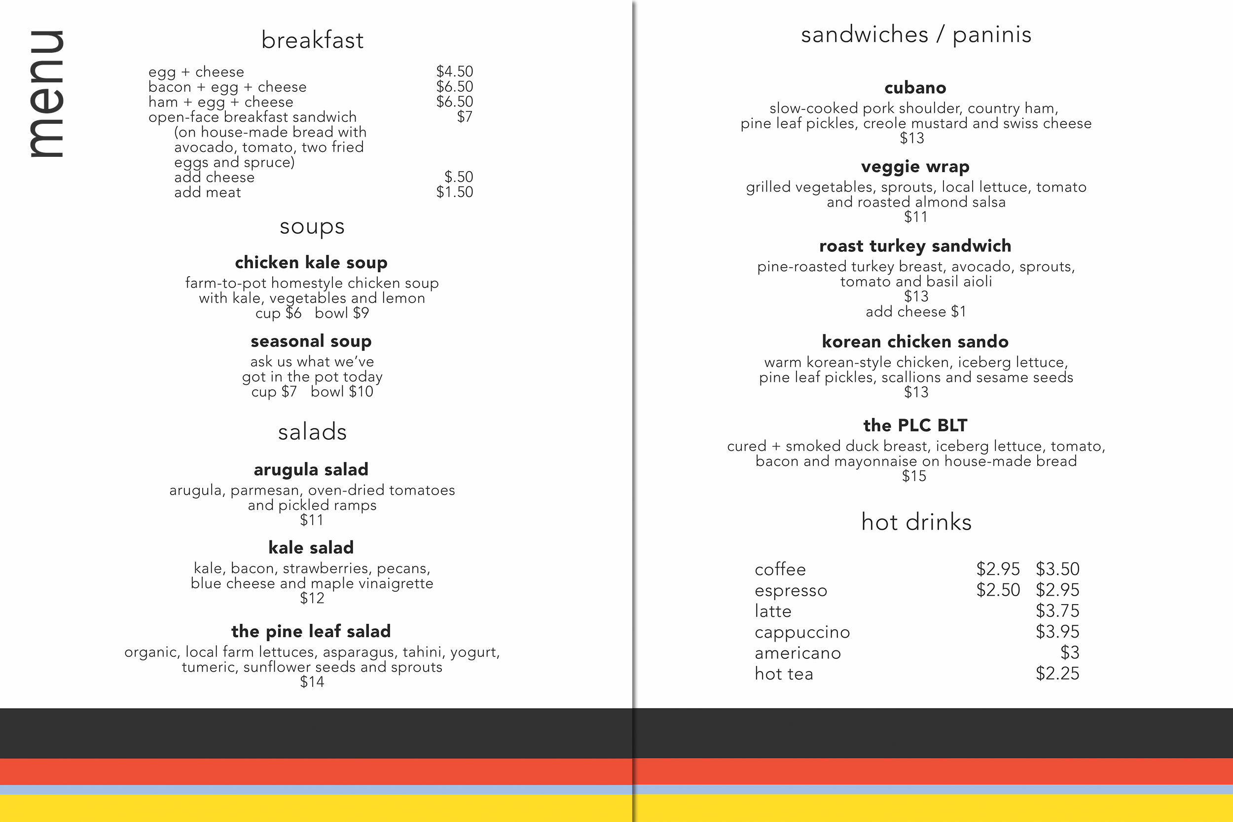 creative, menu design