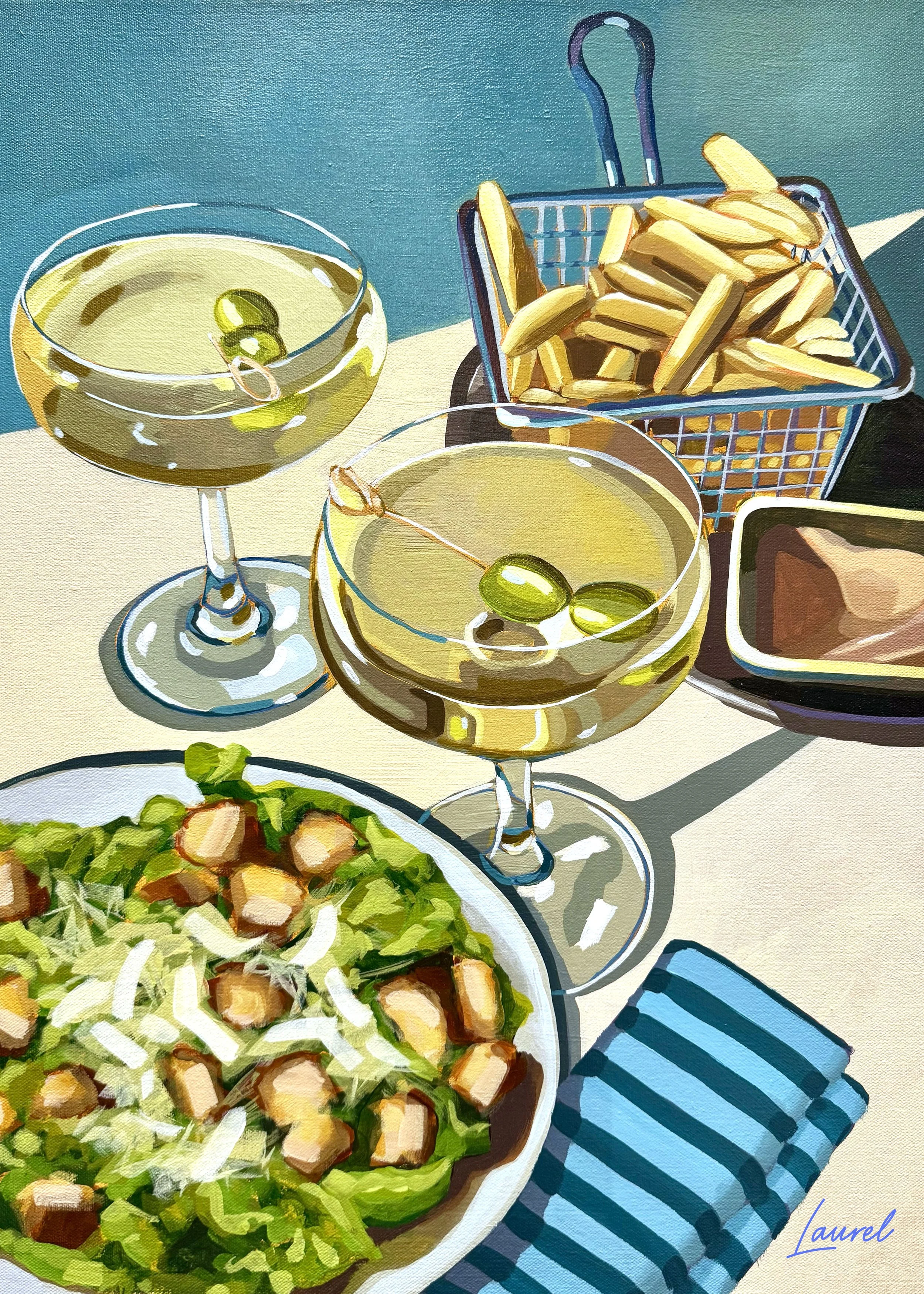 girl dinner caesar salad martini and fries 5x7.jpg