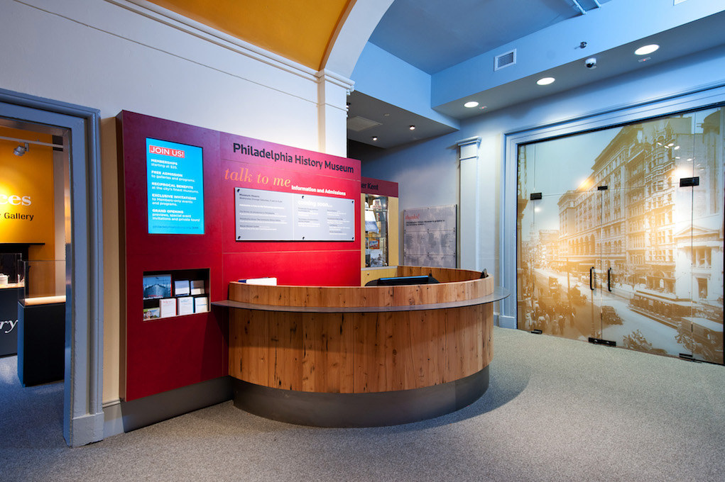 Philadelphia History Museum lobby graphics