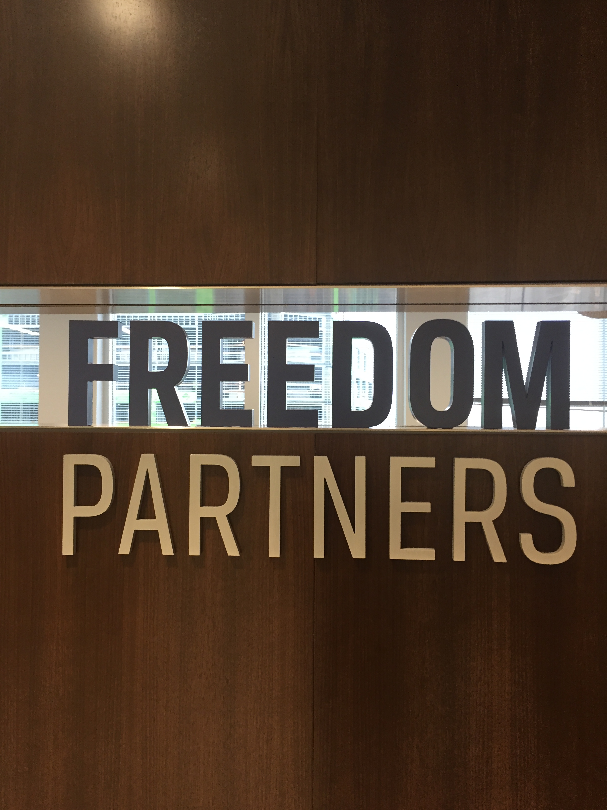 Freedom Partners letter sign