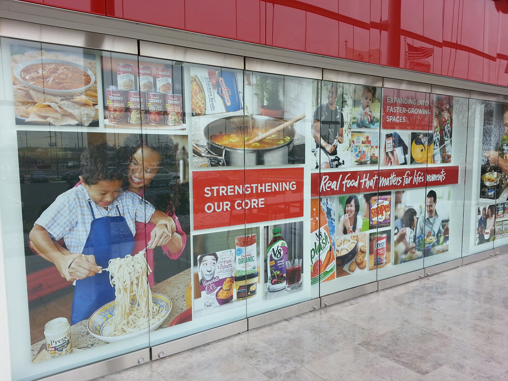 Campbell's Soup lobby graphics