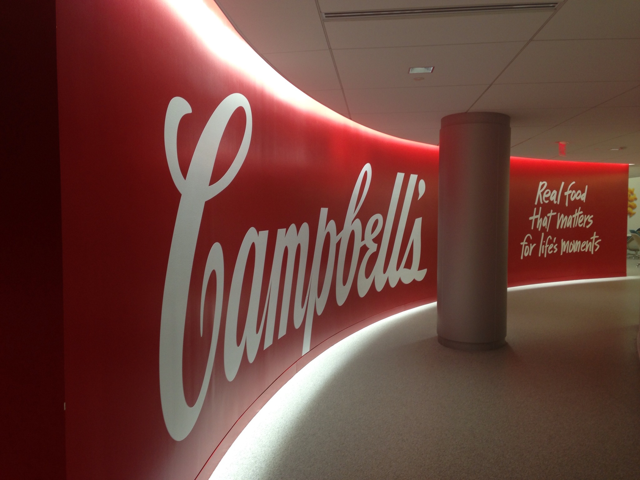 Campbell's Soup custom wall mural in lobby