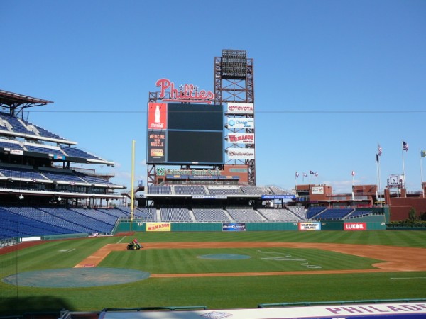 Philadelphia Phillies outdoor scoreboard