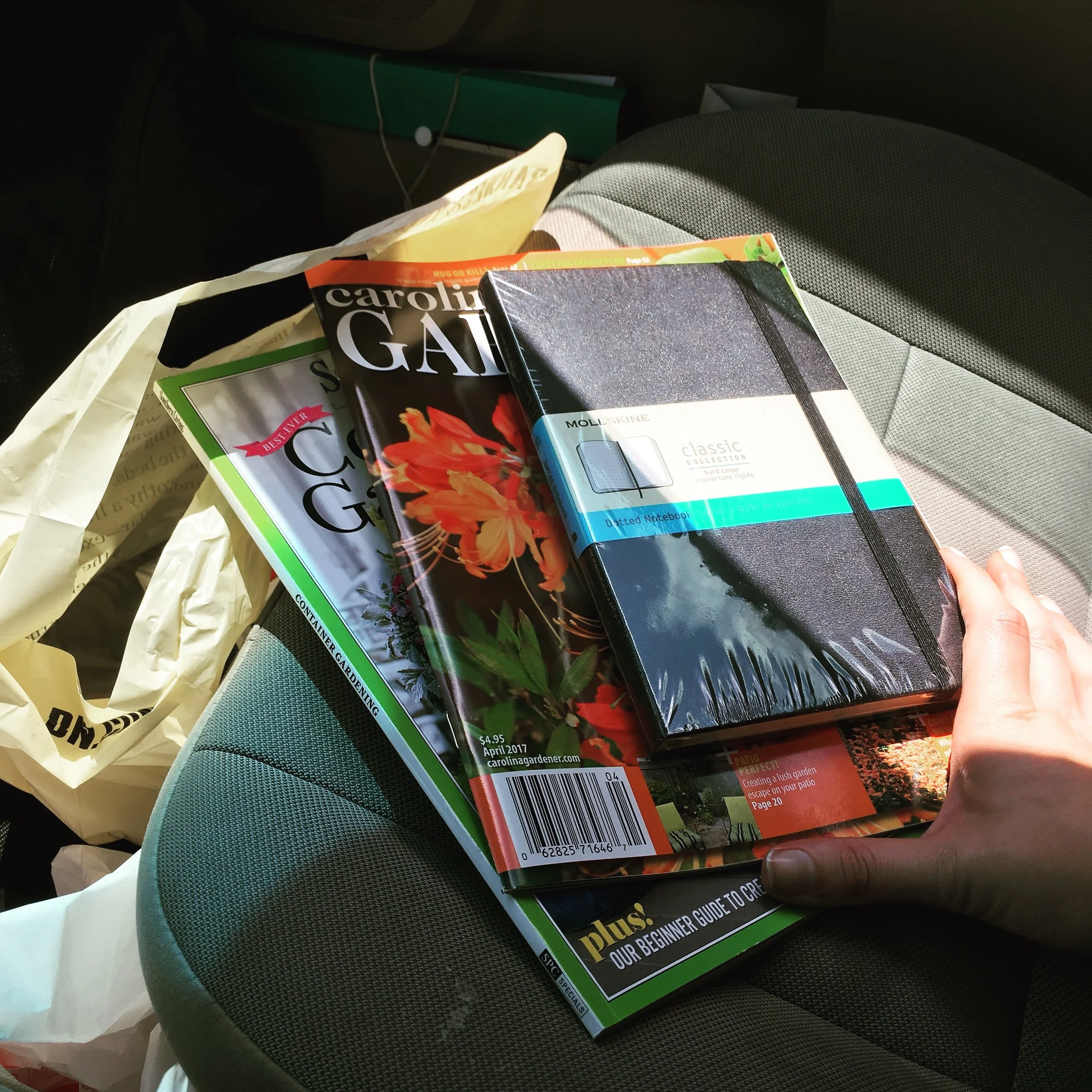 1206 || I took my quick lunch break between classes to go get Arby's for food and then run to Barnes & Noble. I am ready to start my gardening journal ( nerd alert, I know). I am the kind of person that does a lot of research before I do something like gardening, despite growing up with my mom and gardening flowers.