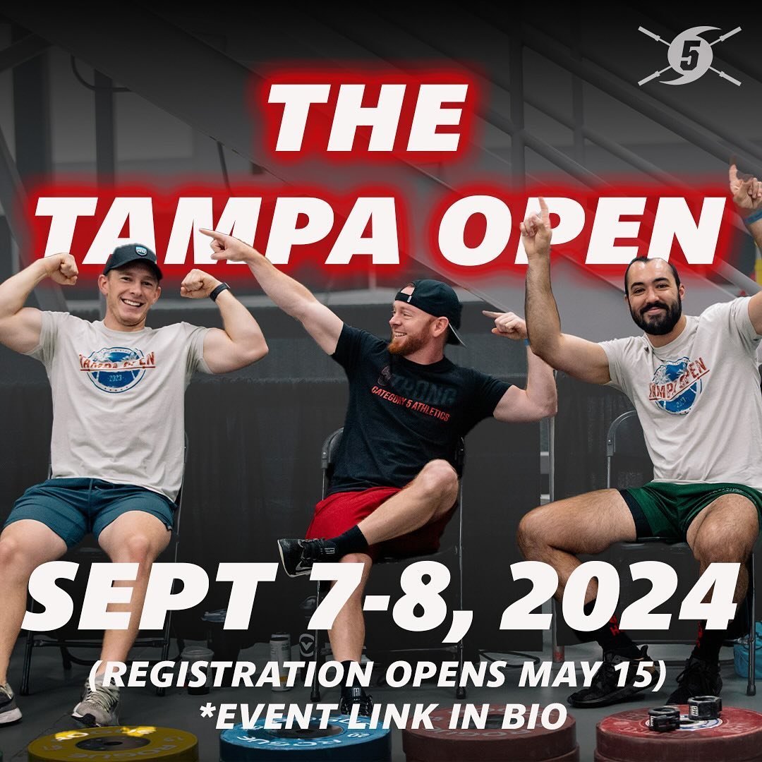 If ya haven&rsquo;t heard! 📢 The Tampa Open returns with @the_fitfest this September for our third year! Set a reminder May 15 first 20 registration spots are at a discounted rate, once they&rsquo;re gone they&rsquo;re gone.
.
We look forward to con