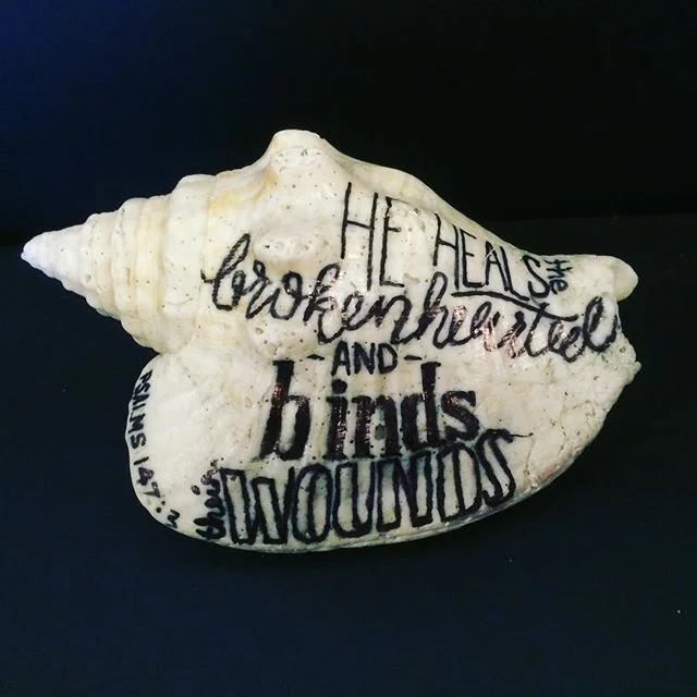 A little shell lettering for a friend