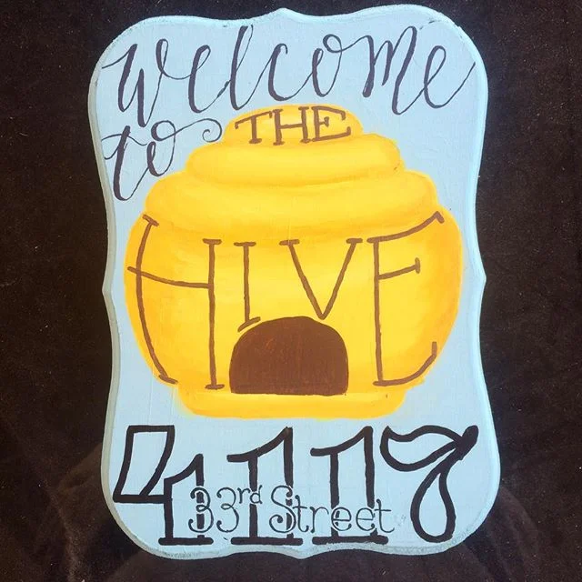 Hand-painted sign for my house next year!