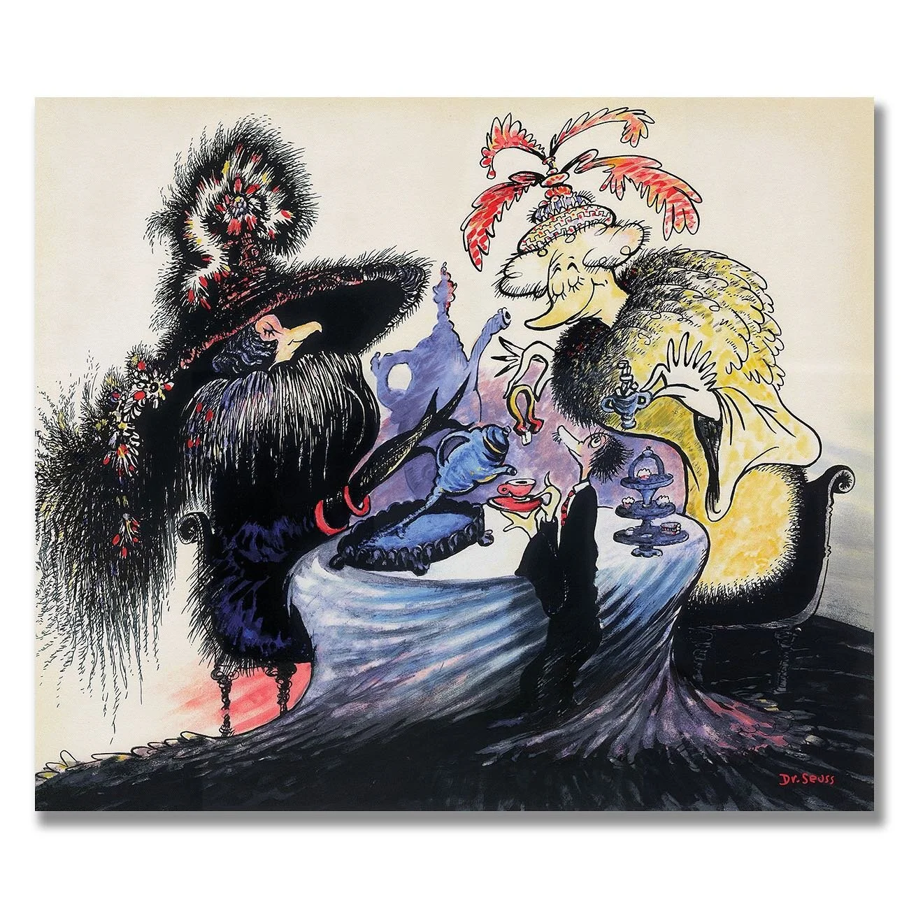 In August 1963, Dr. Seuss donated Raising Money for the Arts to the La Jolla Art Center charity auction. It delighted the audience that night and won the top auction bid, more than was paid for a C&eacute;zanne drawing. It was one of the few times th