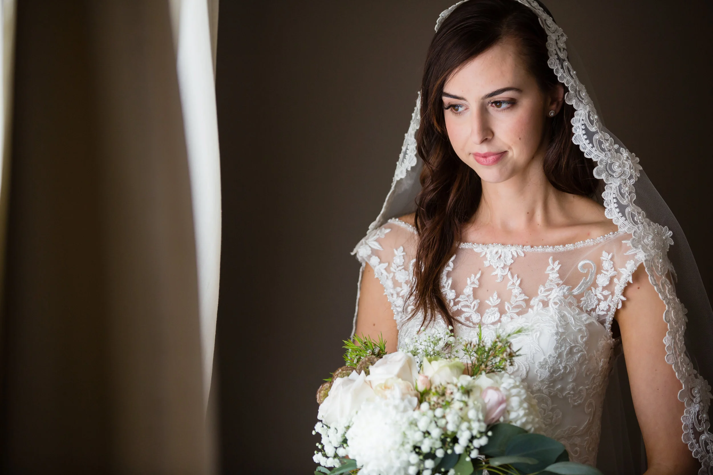 Mantilla Lace Veil by BlancaVeils.com