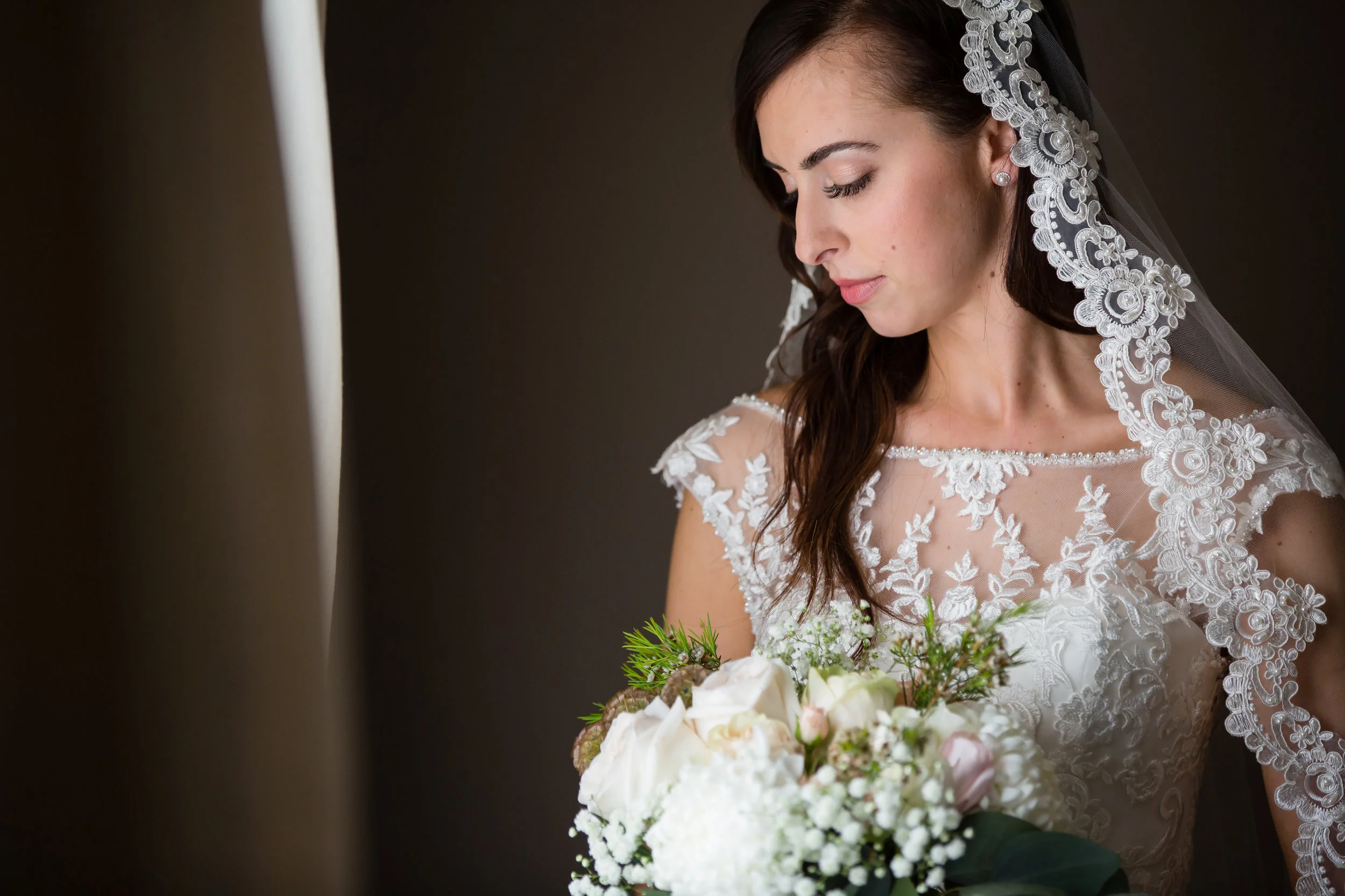 Mantilla Lace Veil by BlancaVeils.com