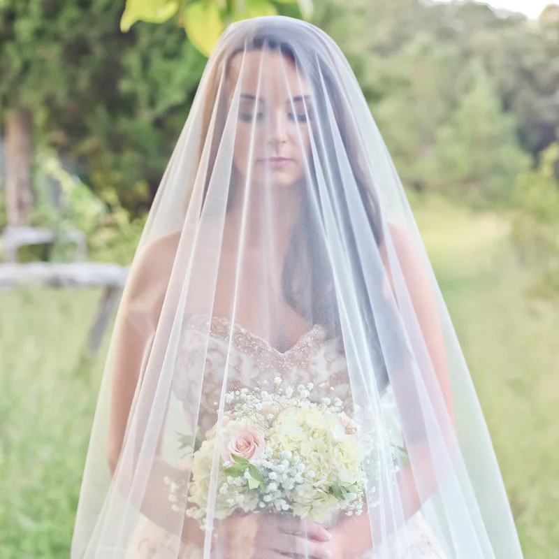 simple wedding veil styles