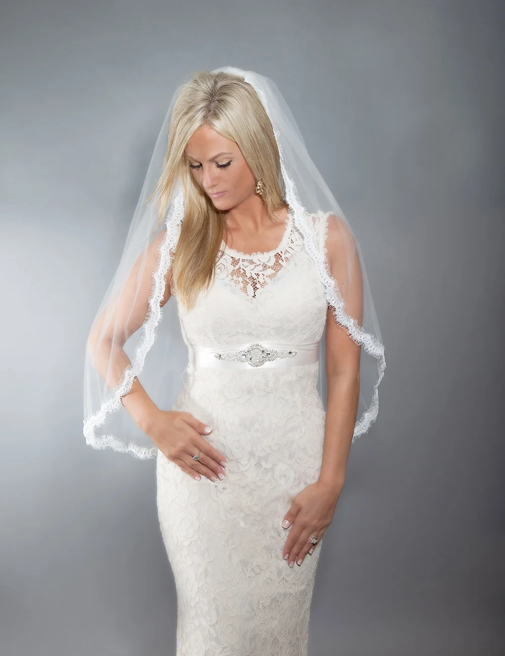 Lace Wedding Veil by BlancaVeils.com