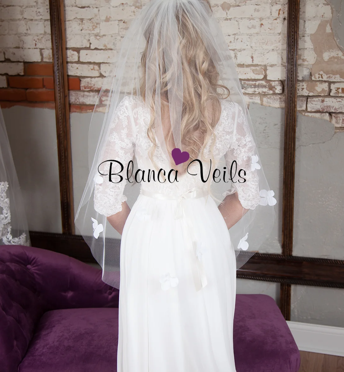 Flower Veil by BlancaVeils.com