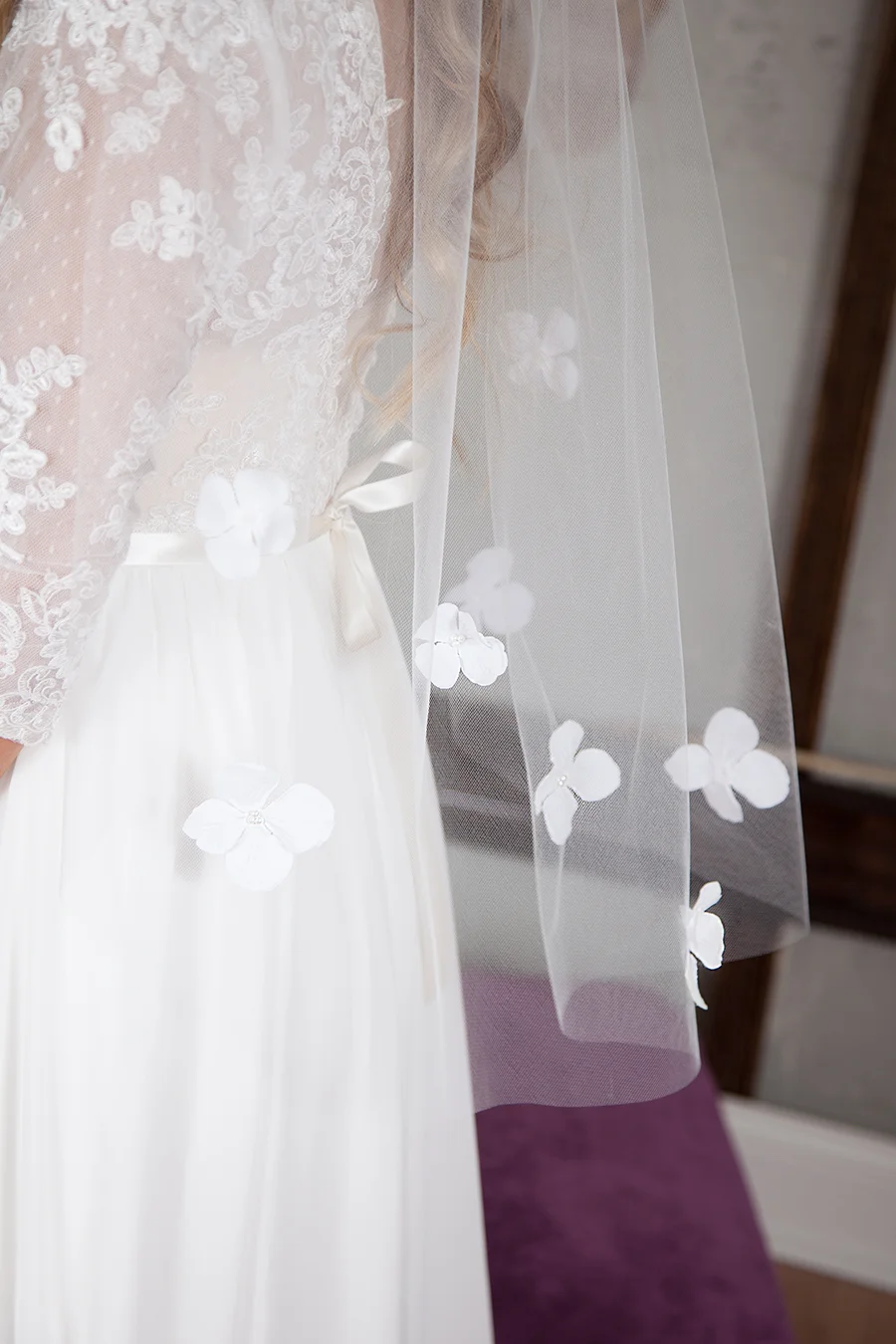 Flower Veil by BlancaVeils.com