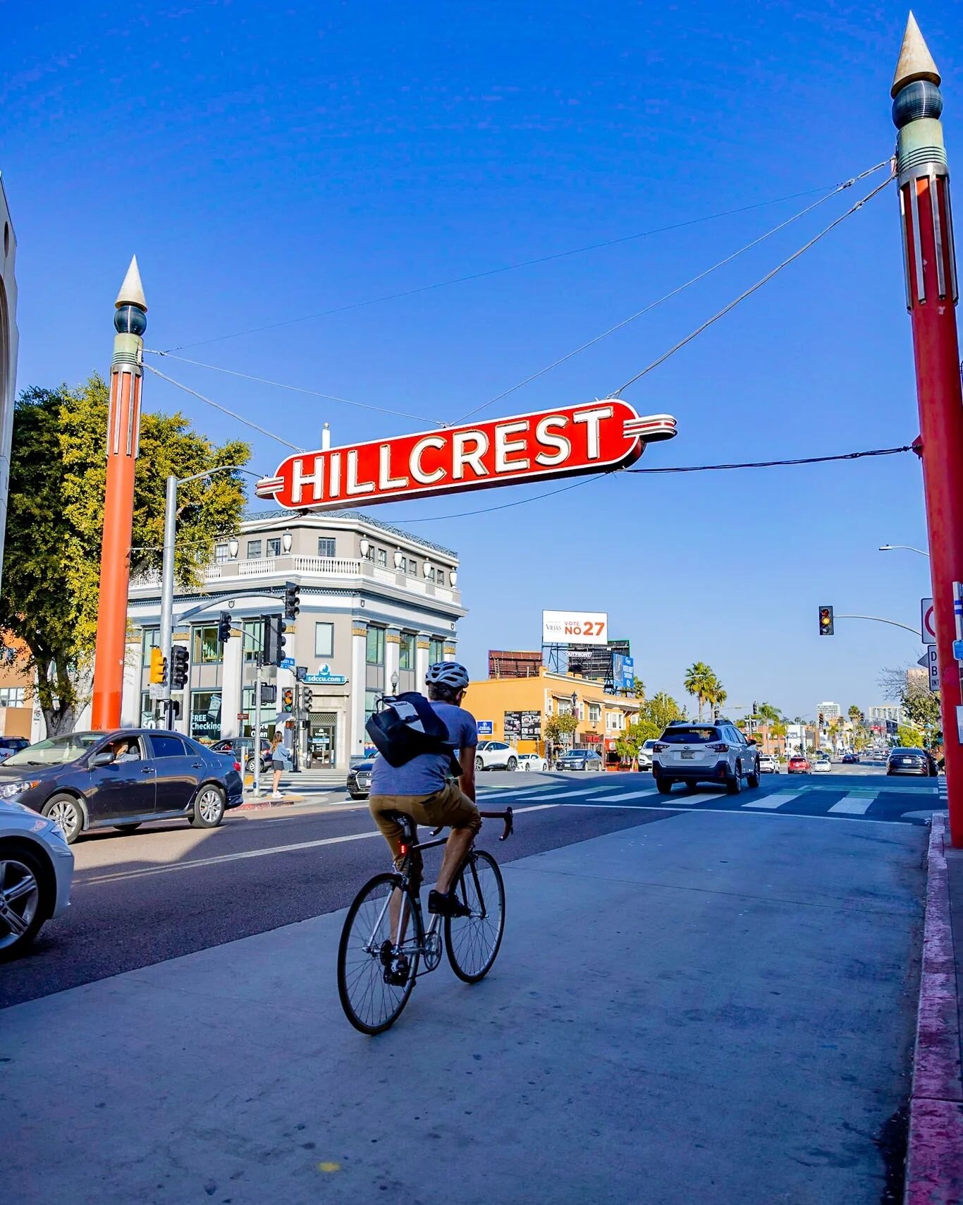 Happy National Bike to Work Day! 🚲 

Hillcrest is home to multiple bike lanes. Have you ridden the new 4th and 5th bike lanes?
