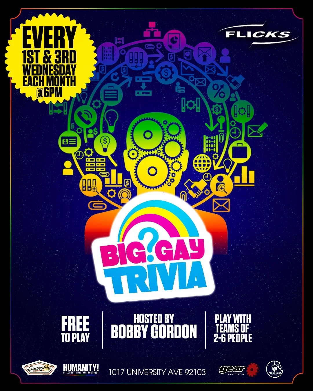 Big Gay Trivia at Flicks 