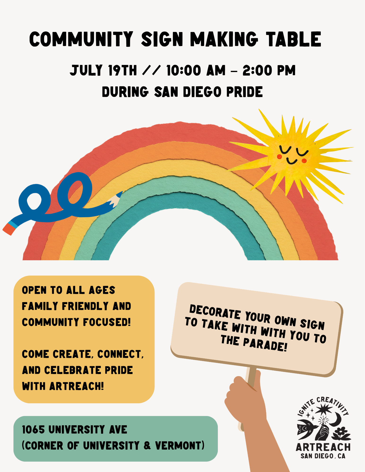 ArtReach: Pride Rally Sign Making