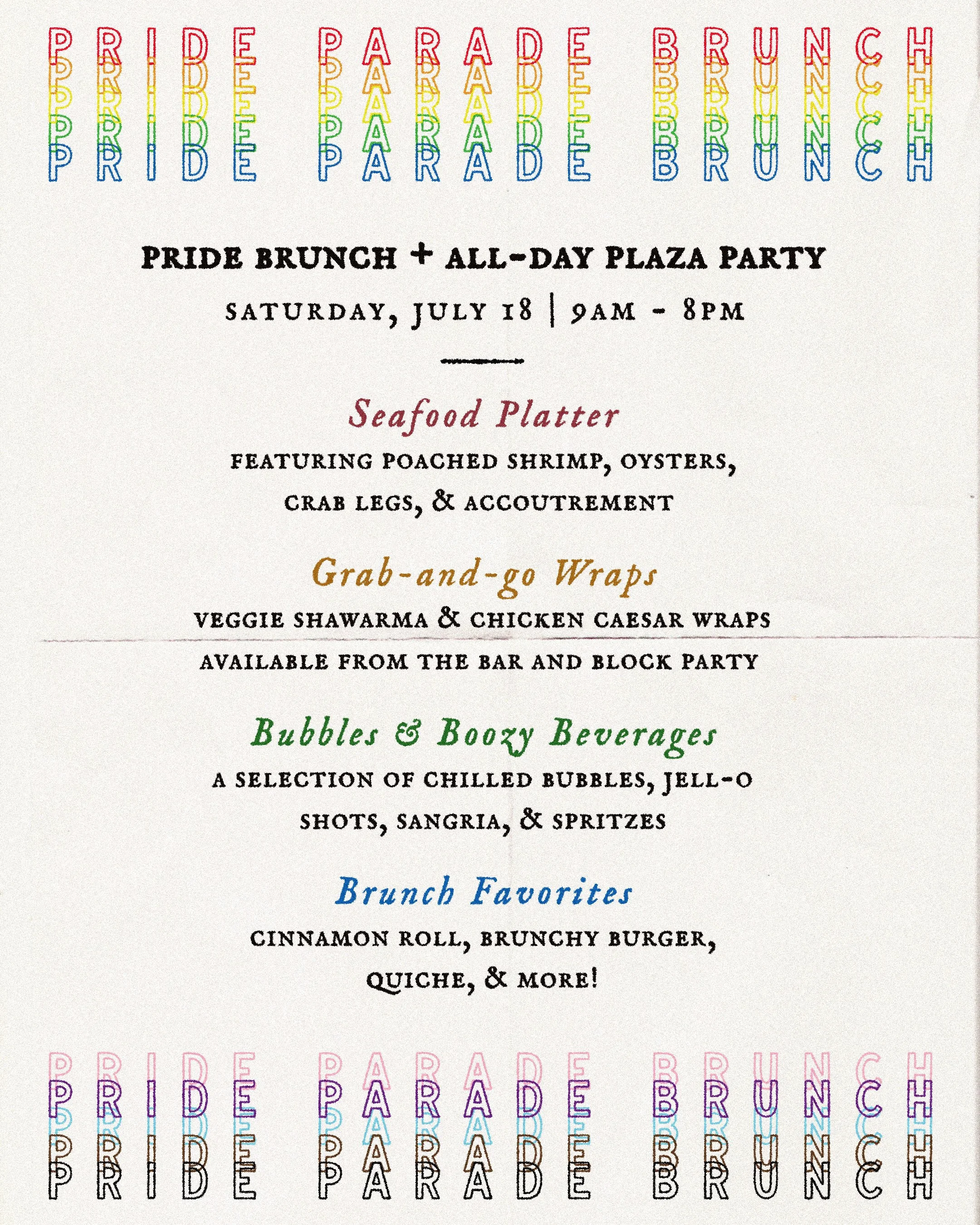 Cellar Hand Pride Brunch &amp; All-Day Festivities