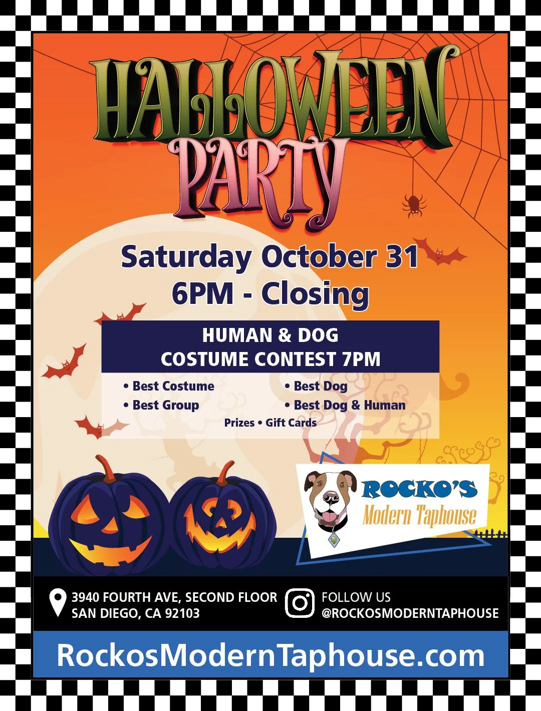 ROCKO’S MODERN TAPHOUSE: HALLOWEEN PARTY &amp; COSTUME CONTEST