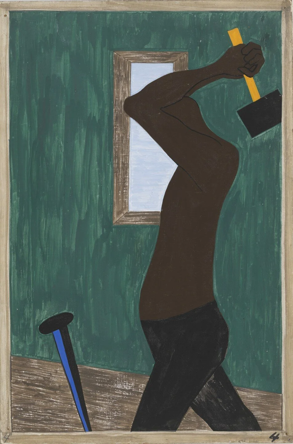 Jacob LawrenceThe Negro was the largest source of labor to be found after all others had been exhausted. 1940-41