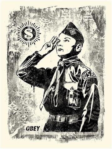 Learn To Obey By Shepard Fairey 18" X 24"