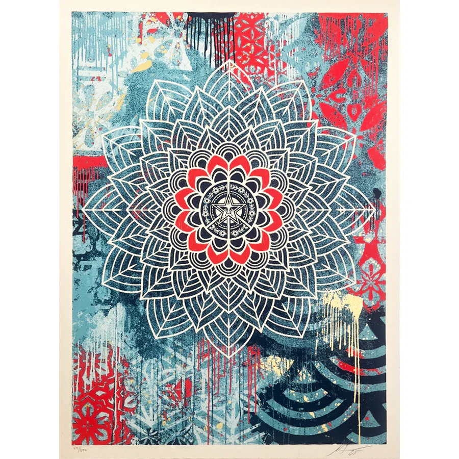 Chaos Mandala By Shepard Fairey 18" x 24"