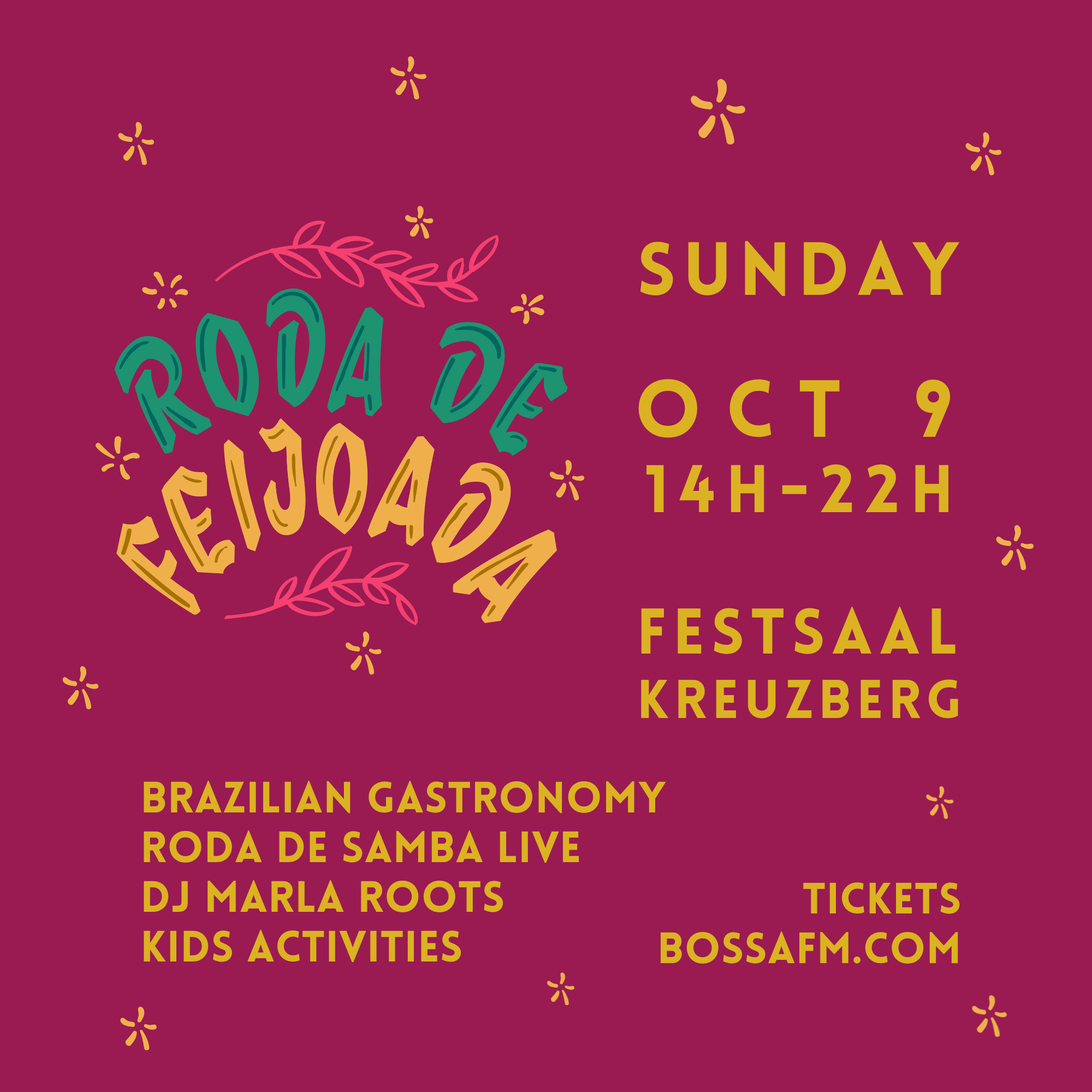 Roda de Feijoada - 5 November 2023 - Tickets - Berlin - Festsaal Kreuzberg  — BOSSA FM