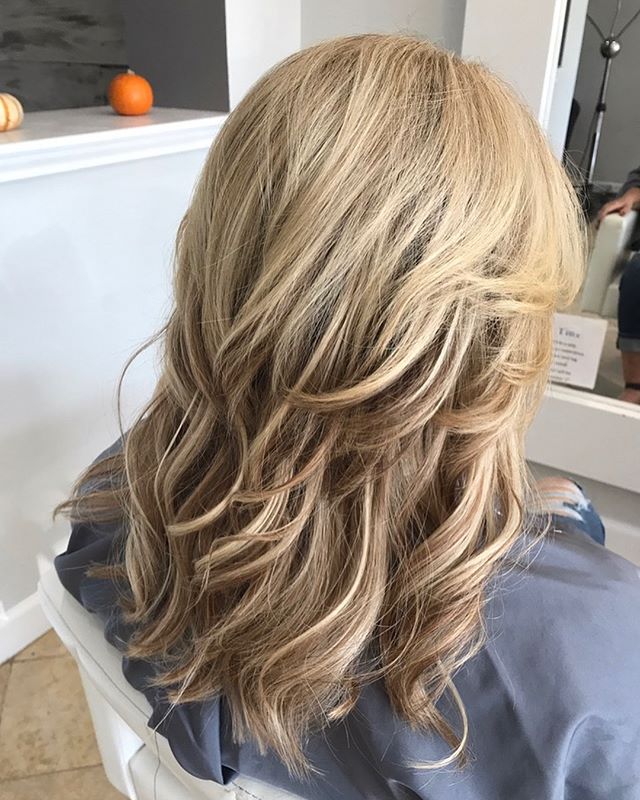 Scroll through for the before and after. Tape-in hair extensions add incredible length and fullness. Channeling our inner diva with this beautiful length #alluresteiner #babeextensions #lengthcheck