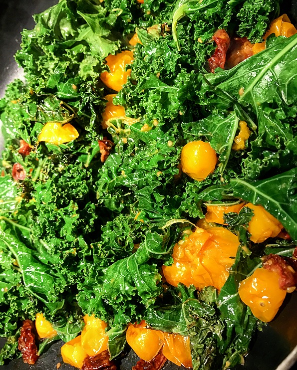 Sautéed Kale Tomato Salad